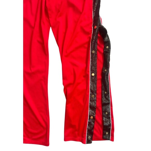 Victoria Sport Tear Away Track Pant Gold Snaps Black Stripe Size Small - Picture 4 of 11